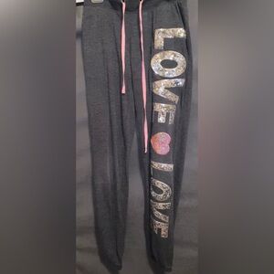 Miss Chievous Joggers with Silver & Pink Sequence
